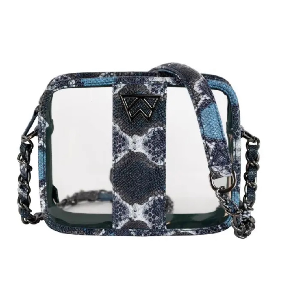 Clear Mingle Mingle Mini in Blue Multi Python